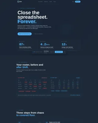 AI Hospitality Scheduling Landing Page Template
