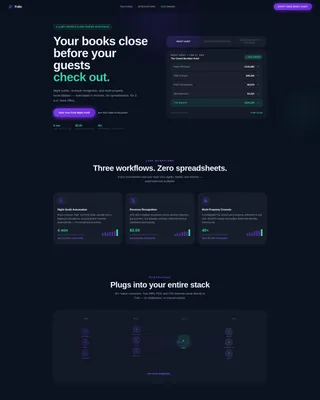 Hospitality Accounting Software Landing Page Template