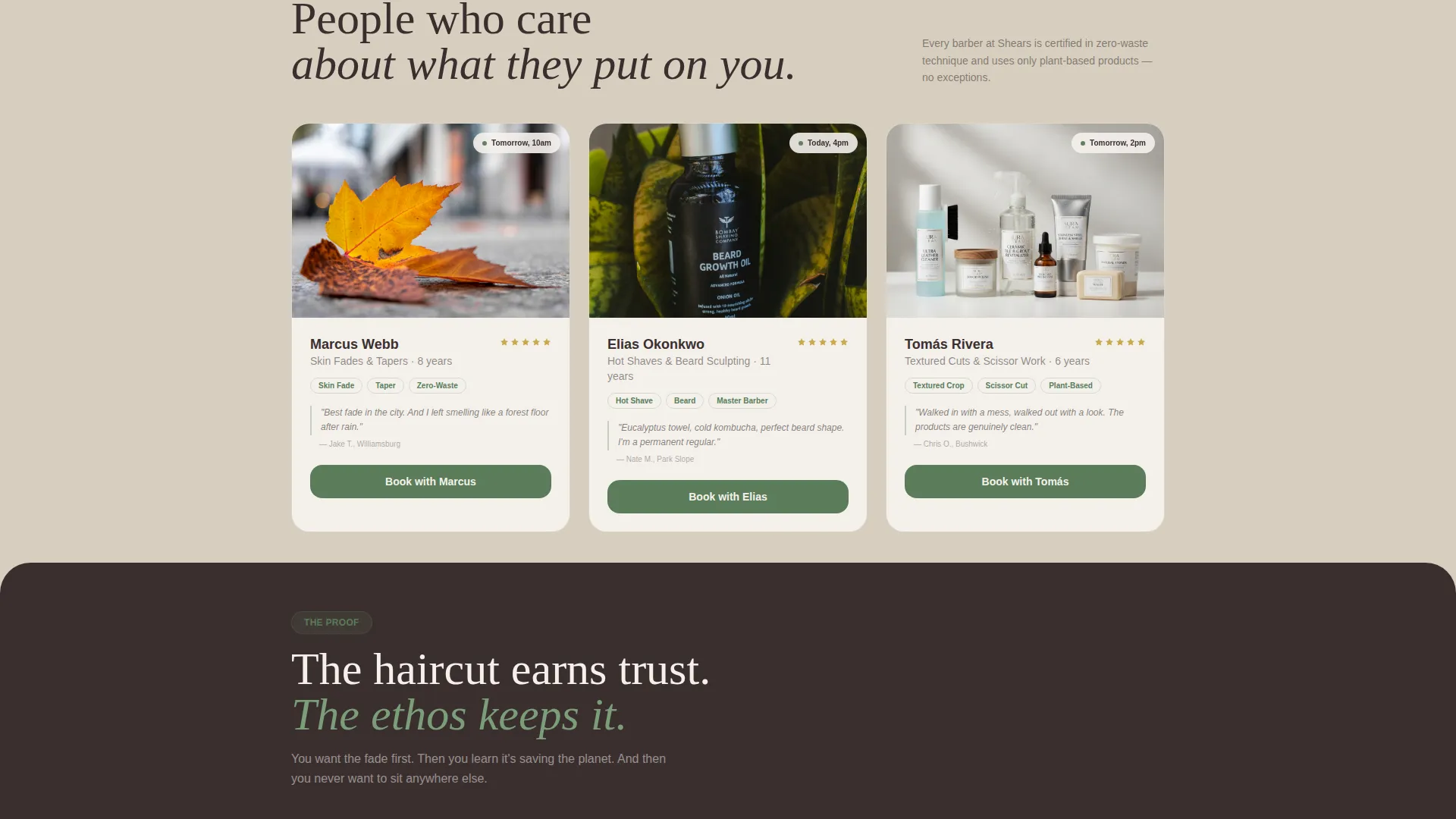 Eco-Friendly Business Booking Website Template