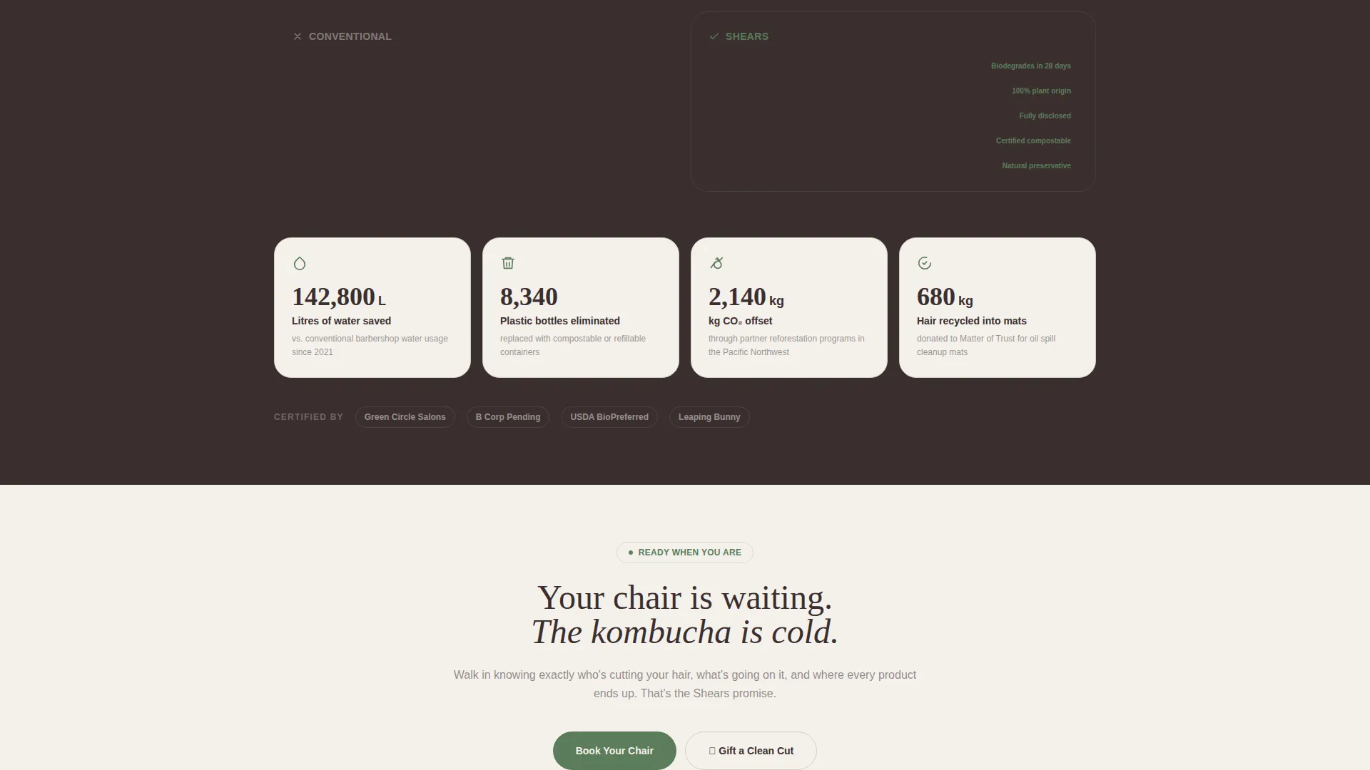 Eco-Friendly Business Booking Website Template