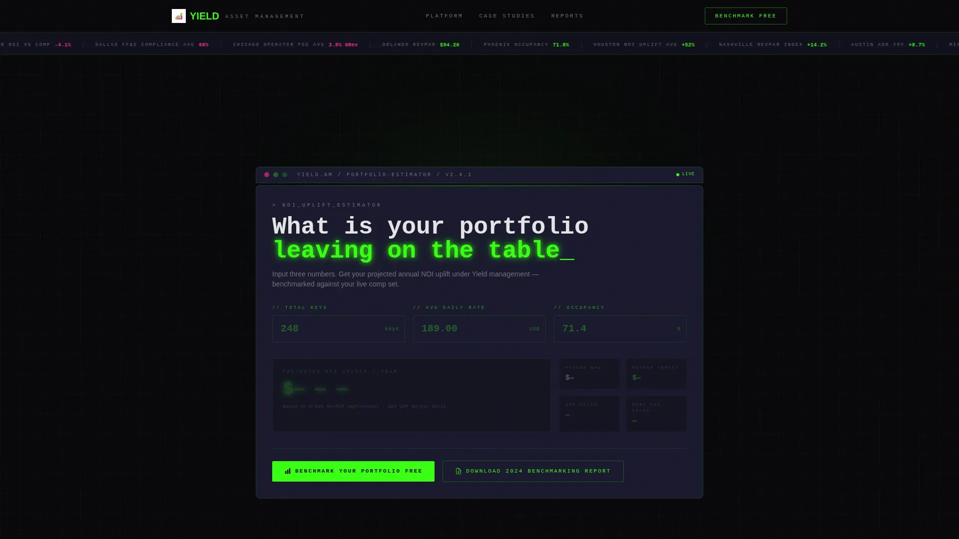 Hospitality Asset Management Landing Page Template