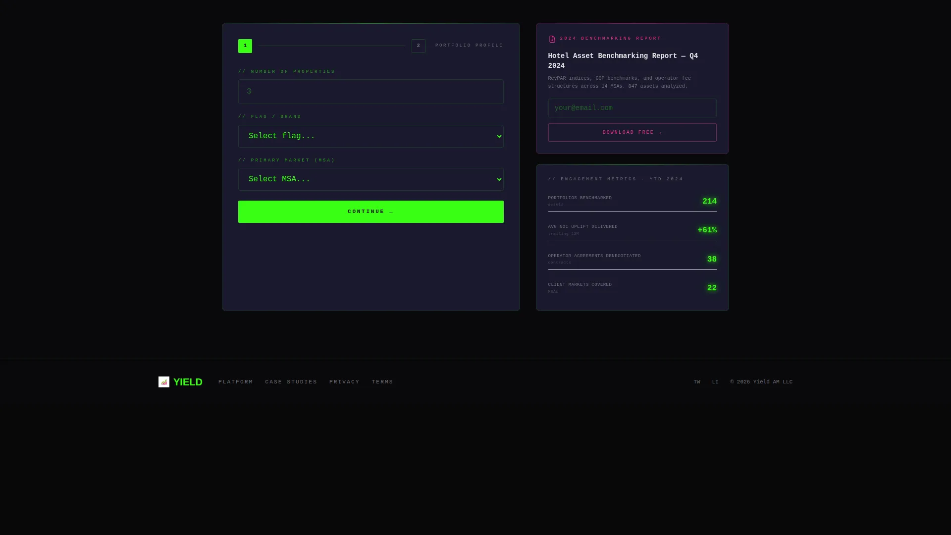 Hospitality Asset Management Landing Page Template