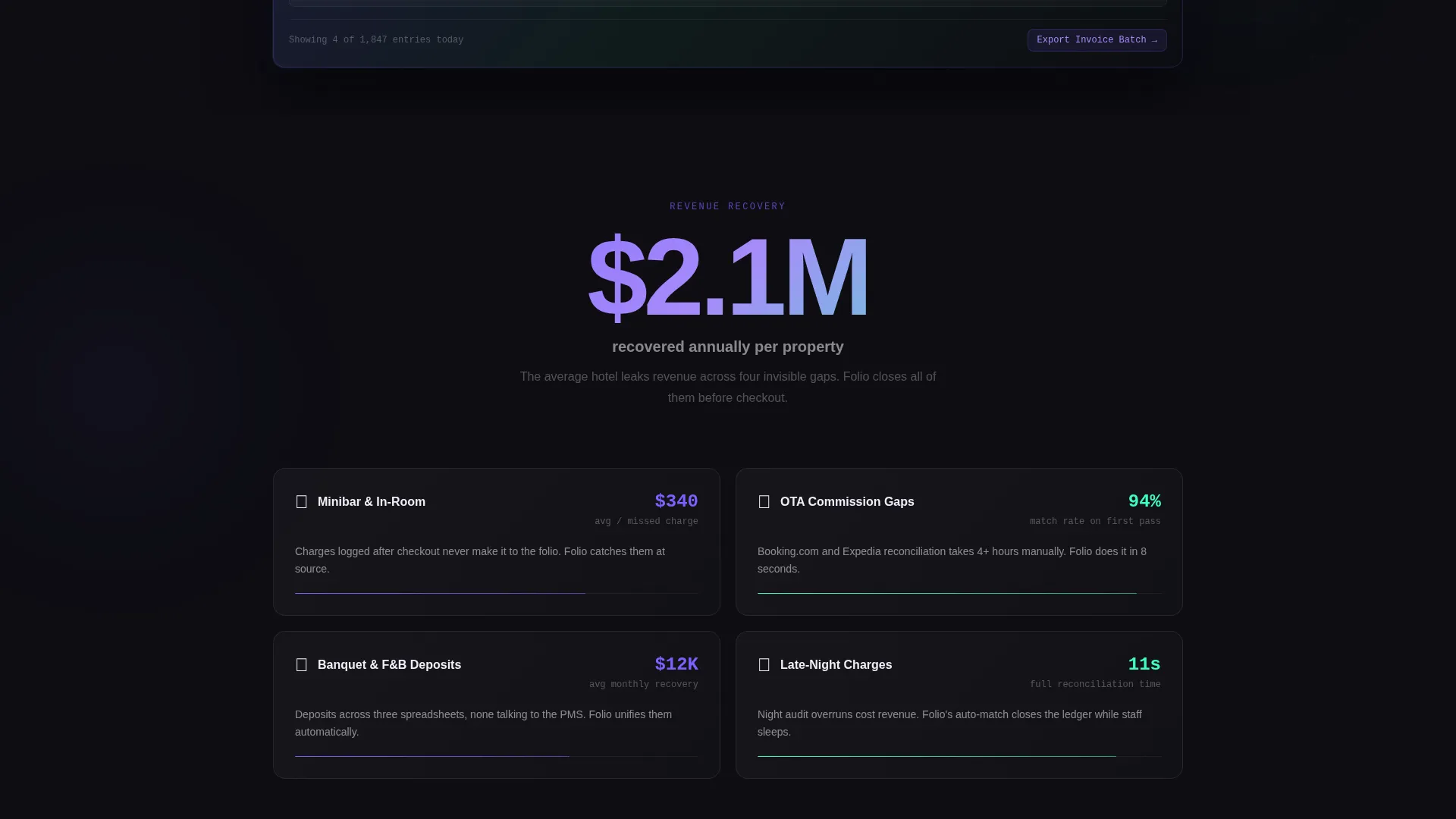 Hospitality Billing & Invoicing Landing Page Template
