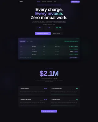 Hospitality Billing & Invoicing Landing Page Template