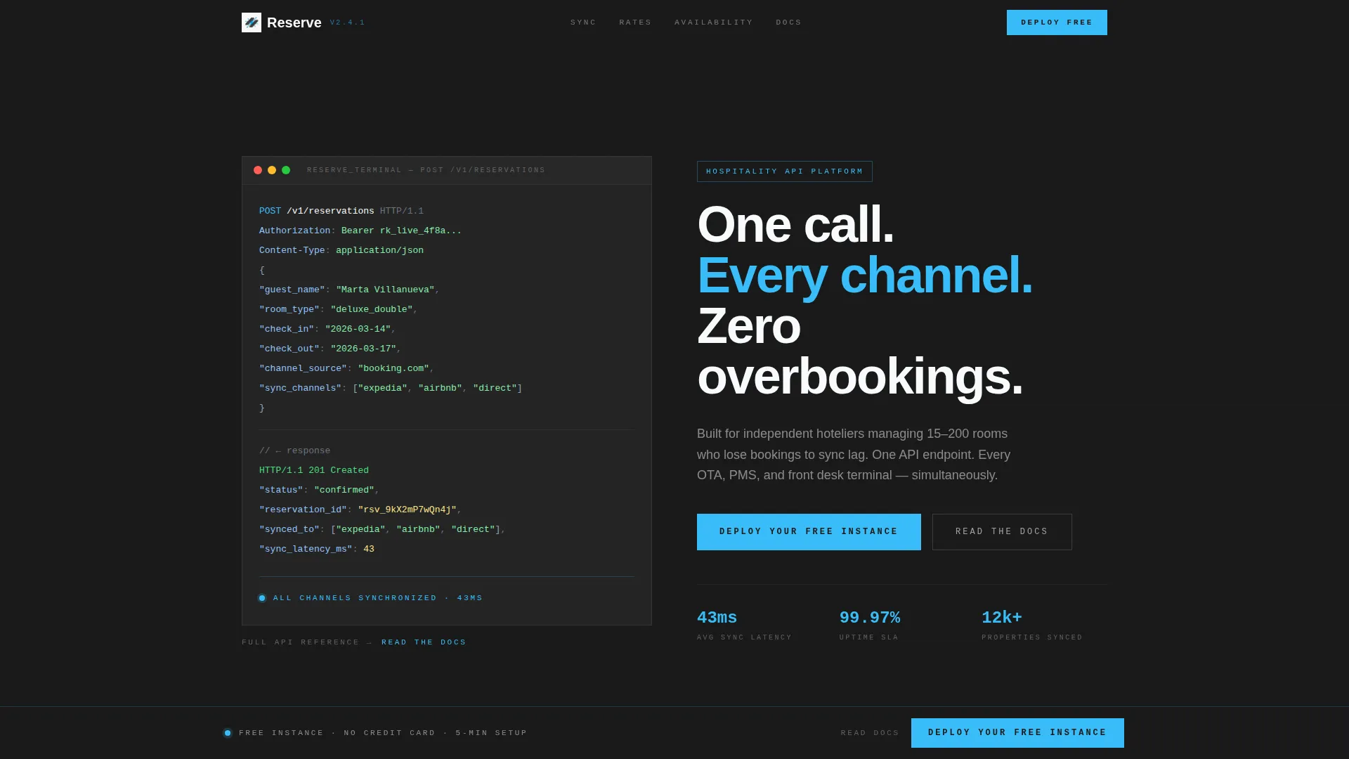 Bold Brutalist Hospitality Booking Landing Page