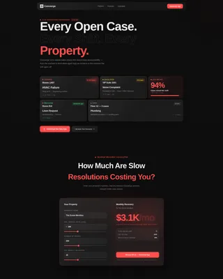 Hospitality Case Management Landing Page Template