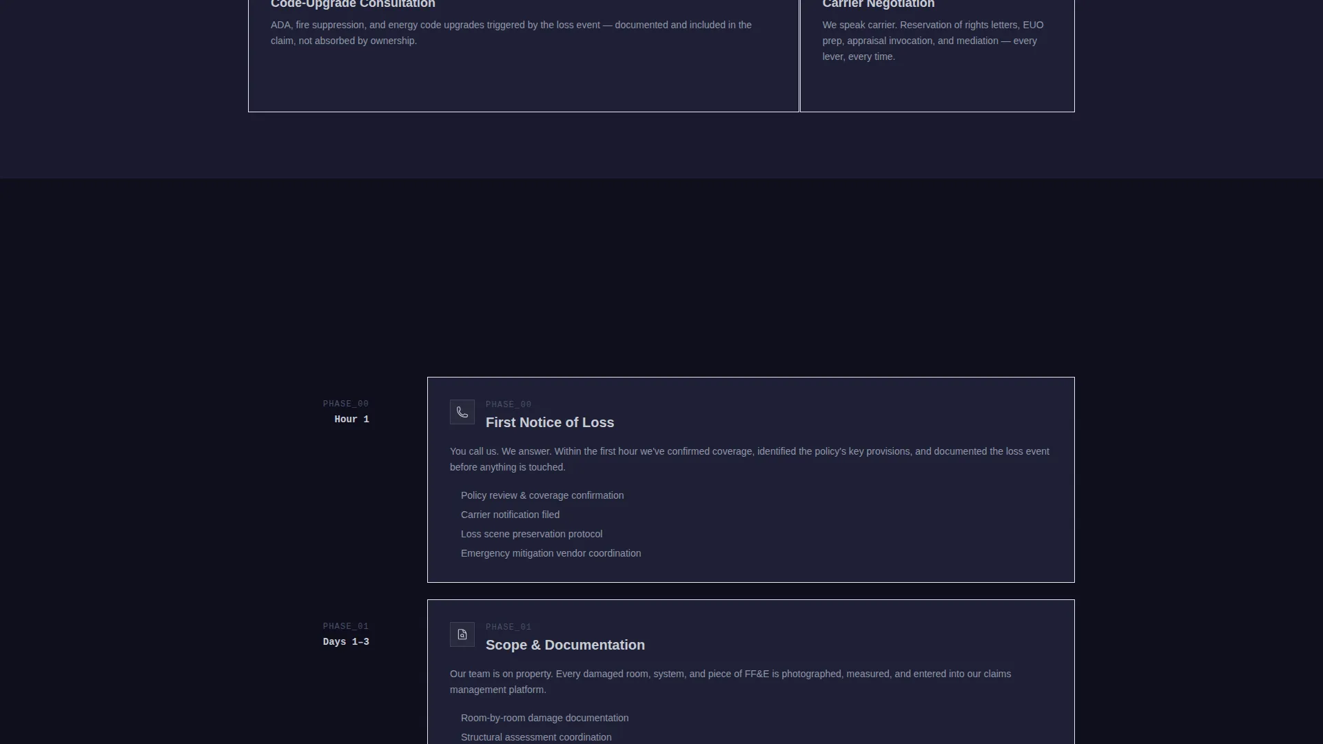 Hospitality Claims Management Landing Page Template