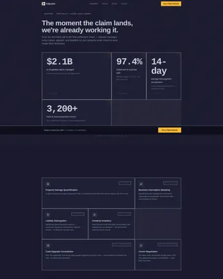 Hospitality Claims Management Landing Page Template