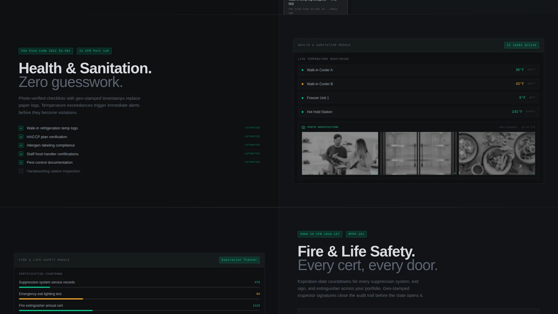 Hospitality Compliance Management Landing Page Template