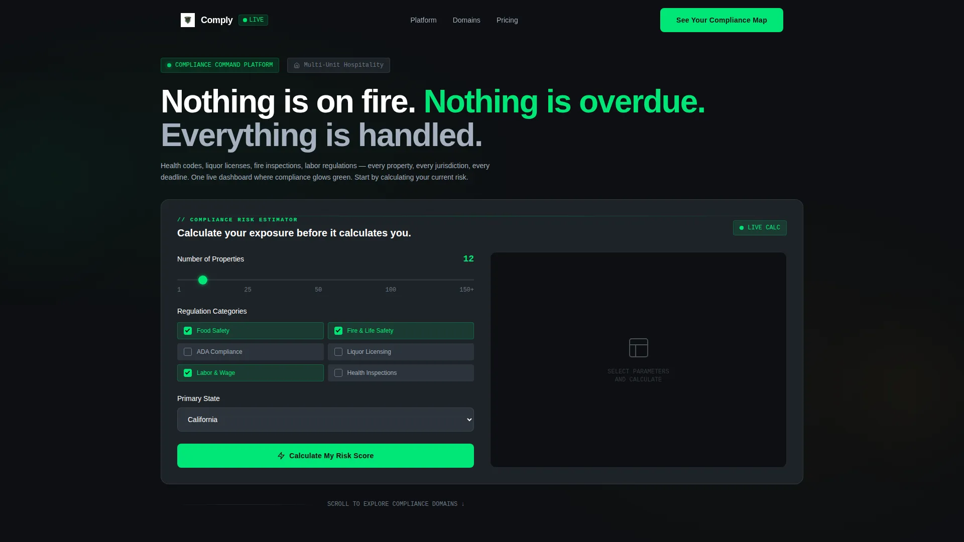Hotel Compliance Landing Page Template
