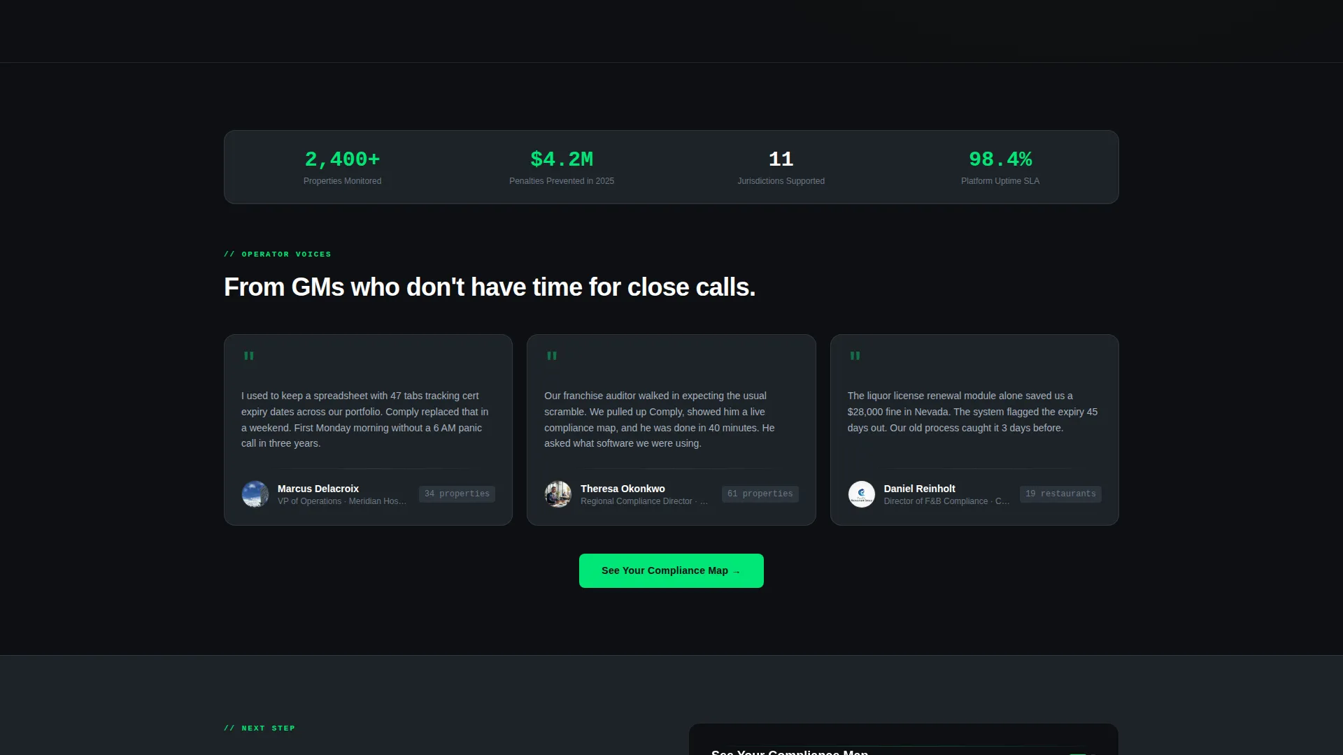 Hotel Compliance Landing Page Template