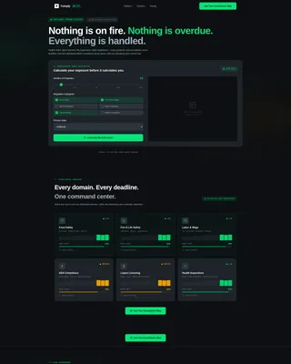 Hotel Compliance Landing Page Template