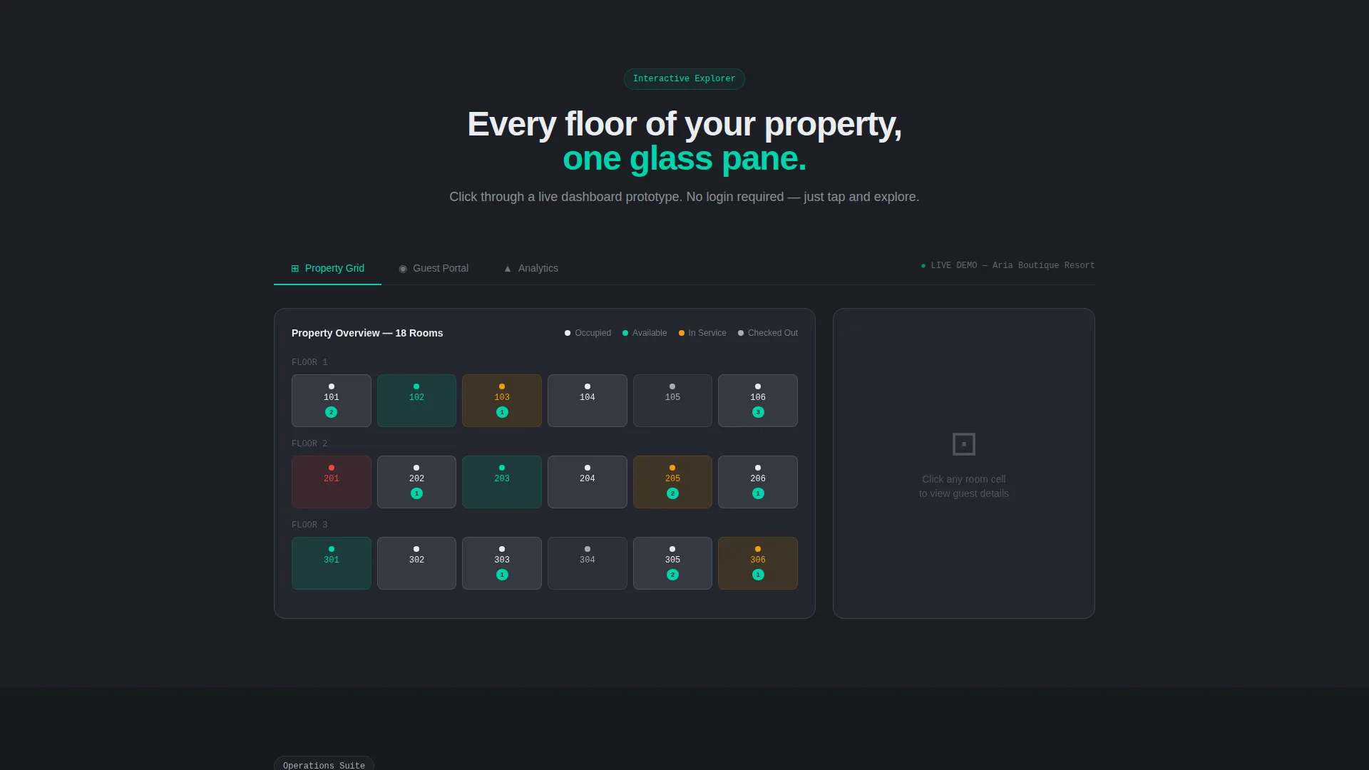 Hospitality Customer Portal Landing Page Template