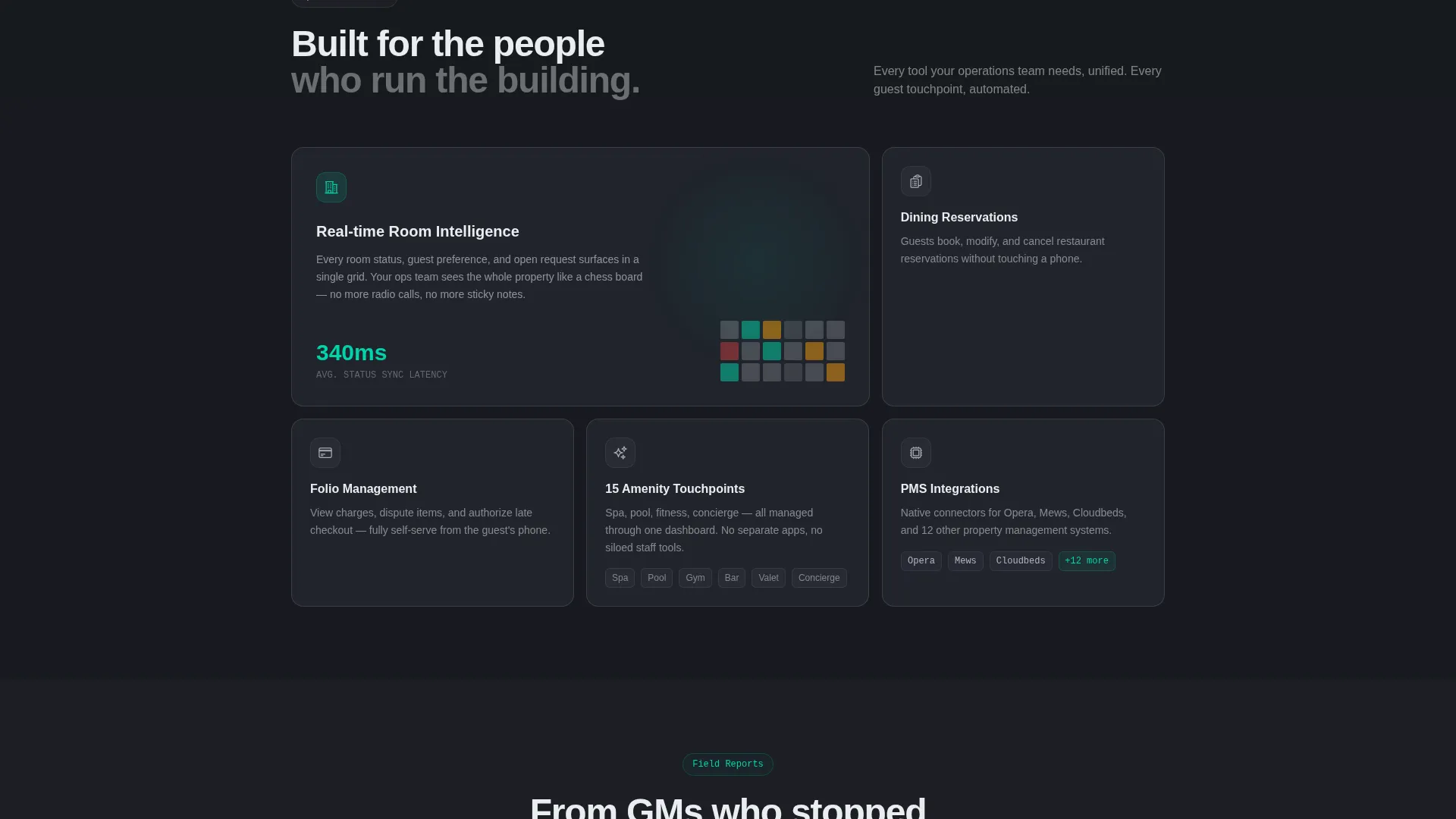 Hospitality Customer Portal Landing Page Template