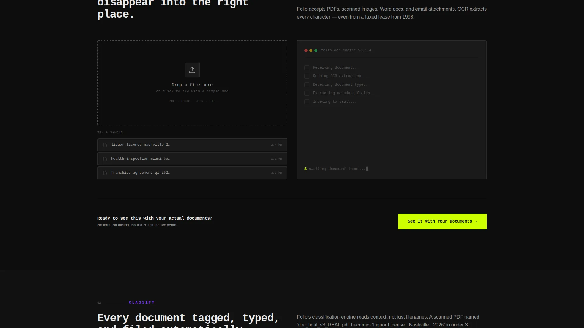 High-Converting Document Landing Page Template