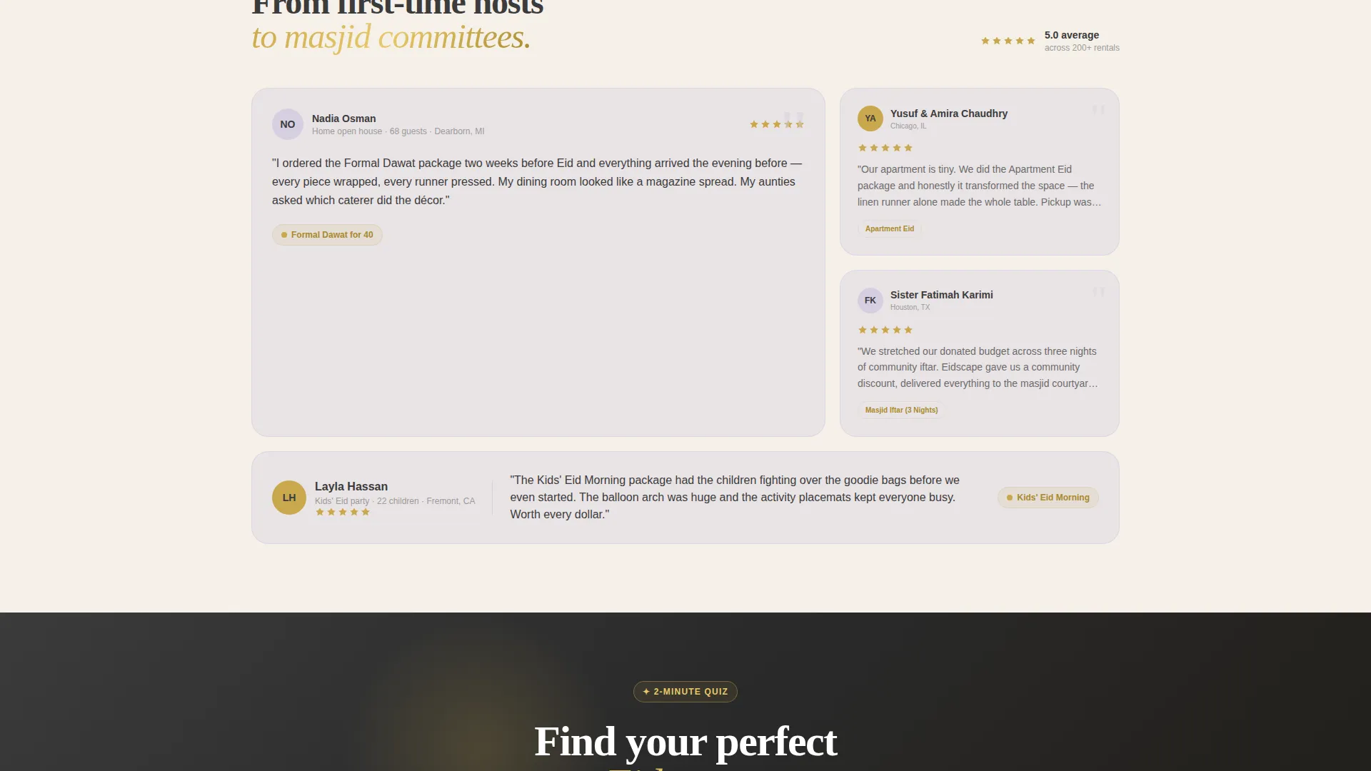 Eid Business Specialist Booking Website Template