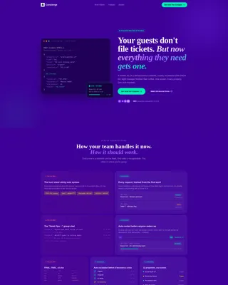 Hospitality Help Desk Landing Page Template