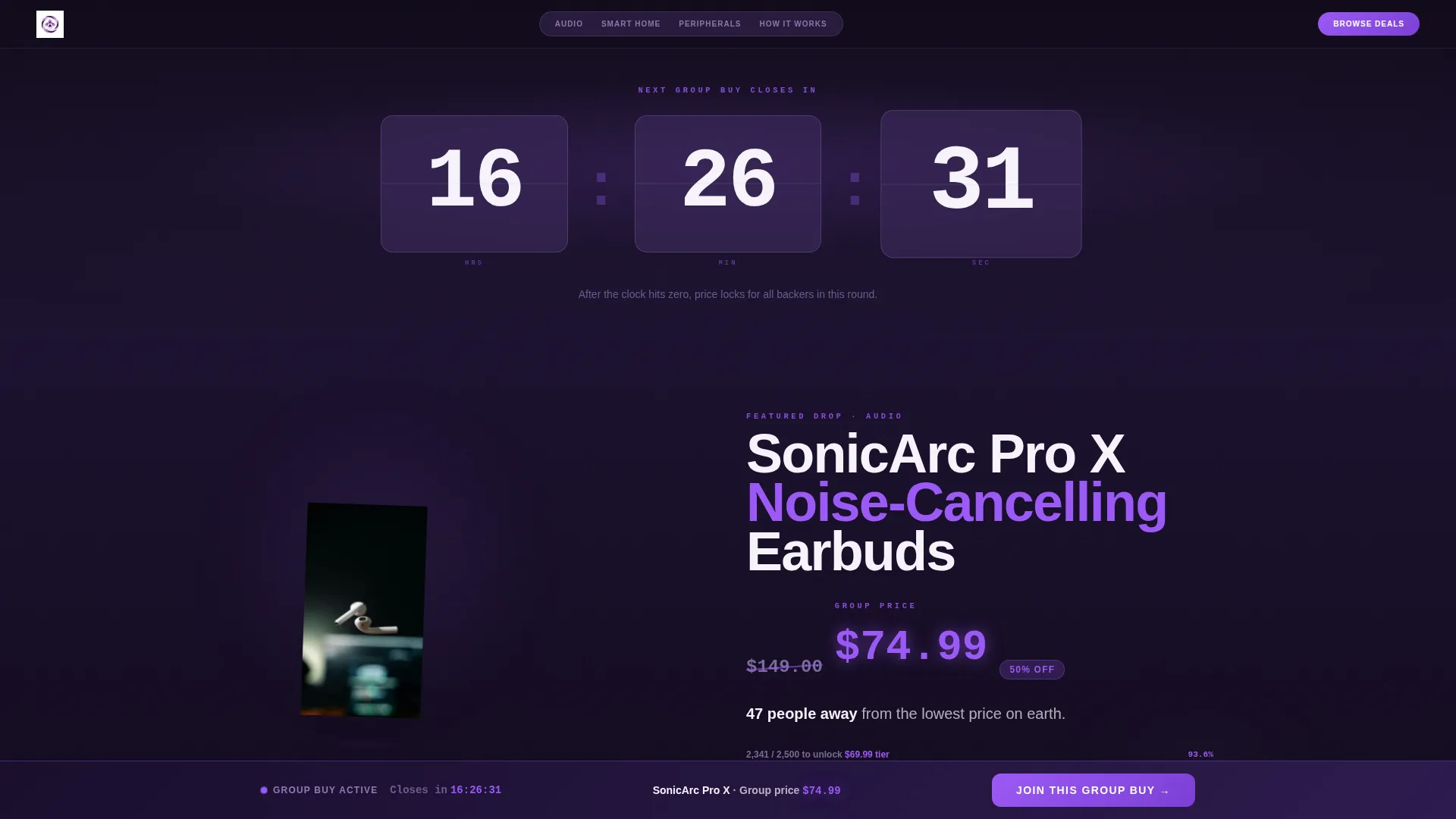 Electronics E-Commerce Pricing Website Template