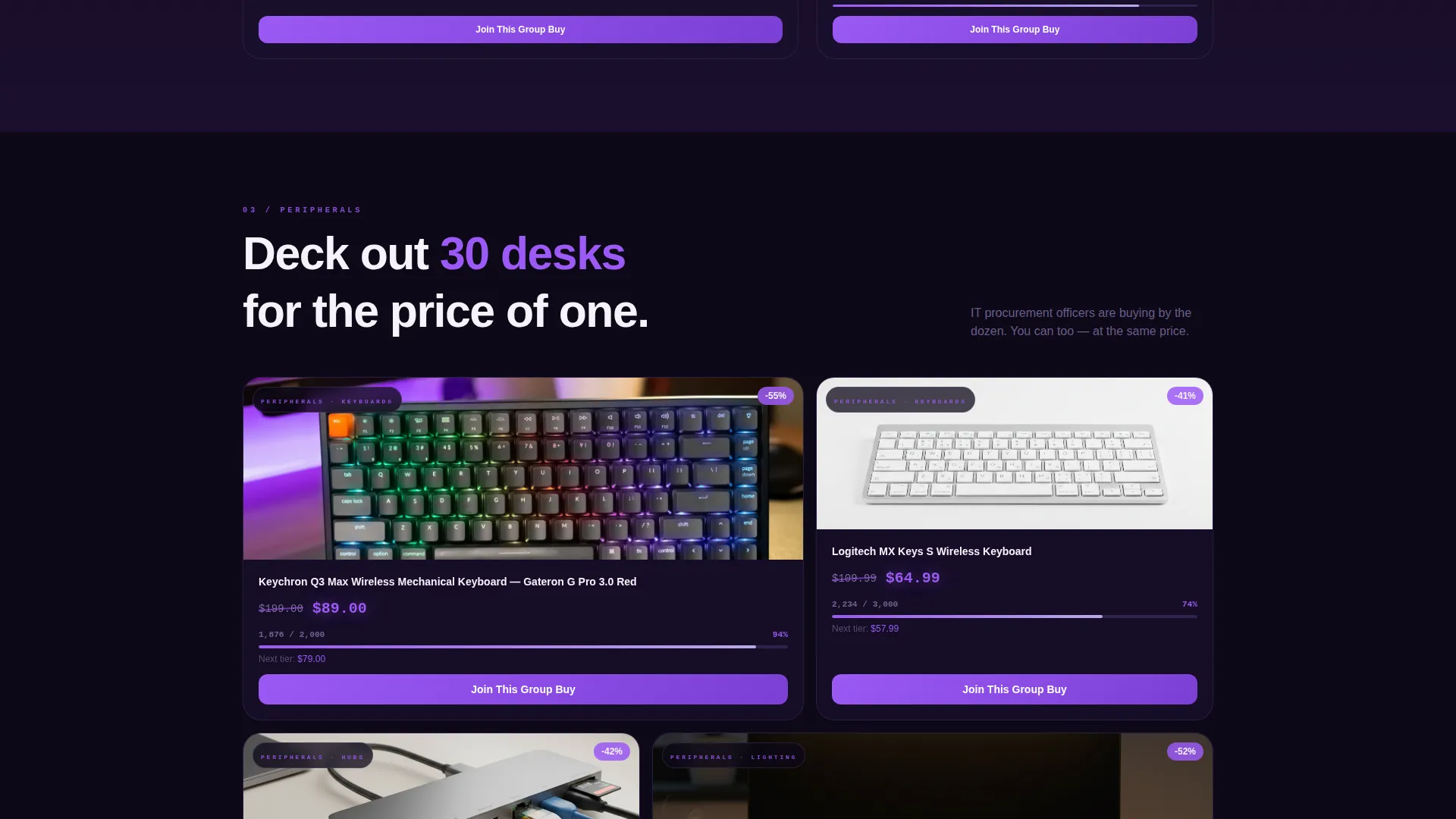 Electronics E-Commerce Pricing Website Template