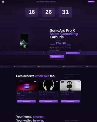 Electronics E-Commerce Pricing Website Template