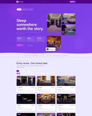Curated Hospitality Directory Landing Page Template