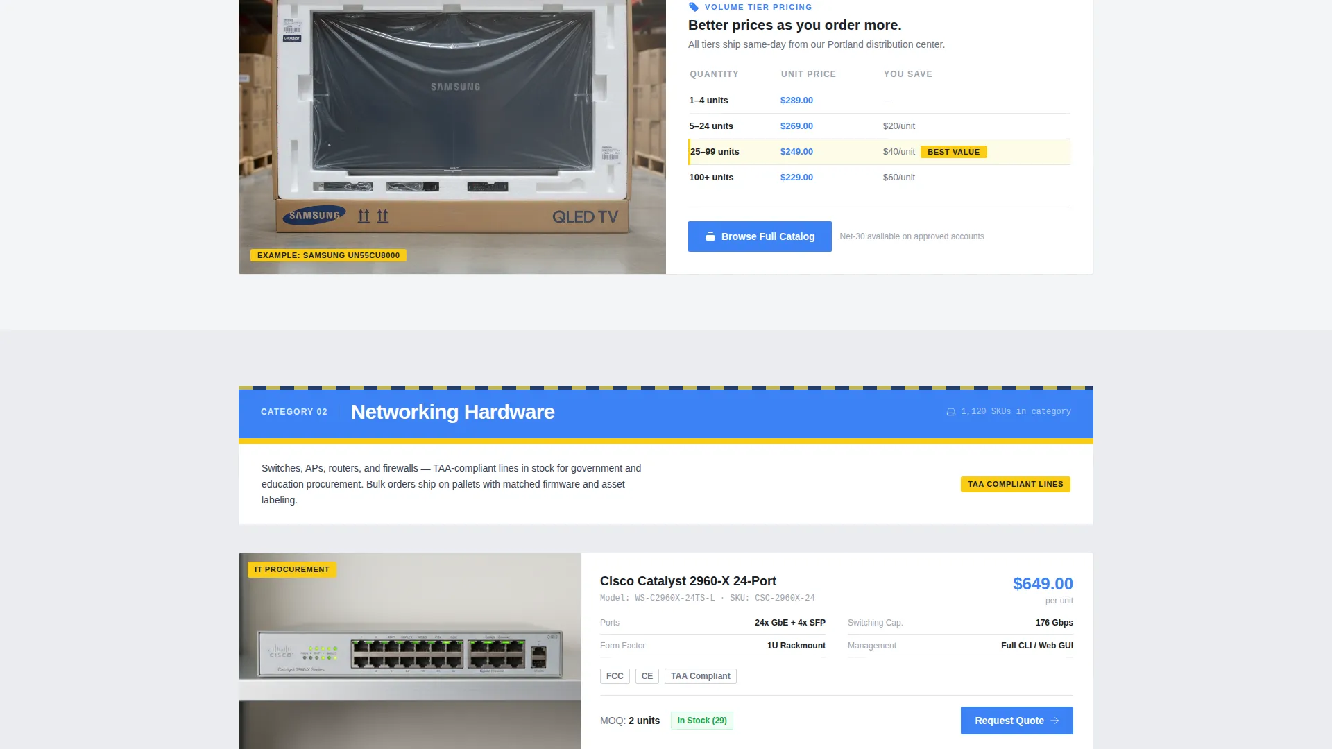 Electronics E-Commerce Specialist Pricing Website Template