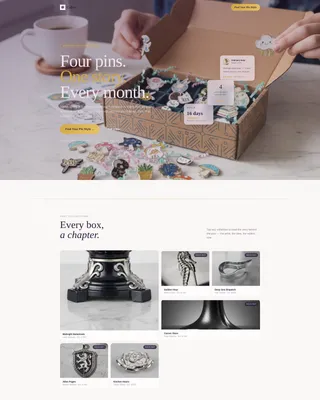 Enamel Pins & Lapel Pins Store Directory Website Template