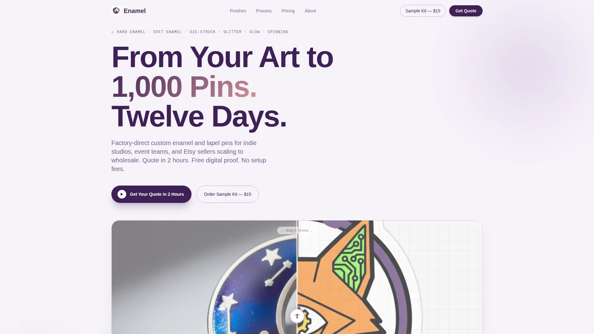 Enamel Pins & Lapel Pins Store Professional Website Template