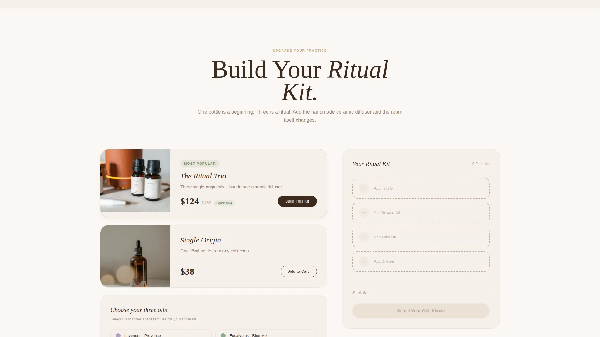 Essential Oils & Diffusers Store Professional Website Template
