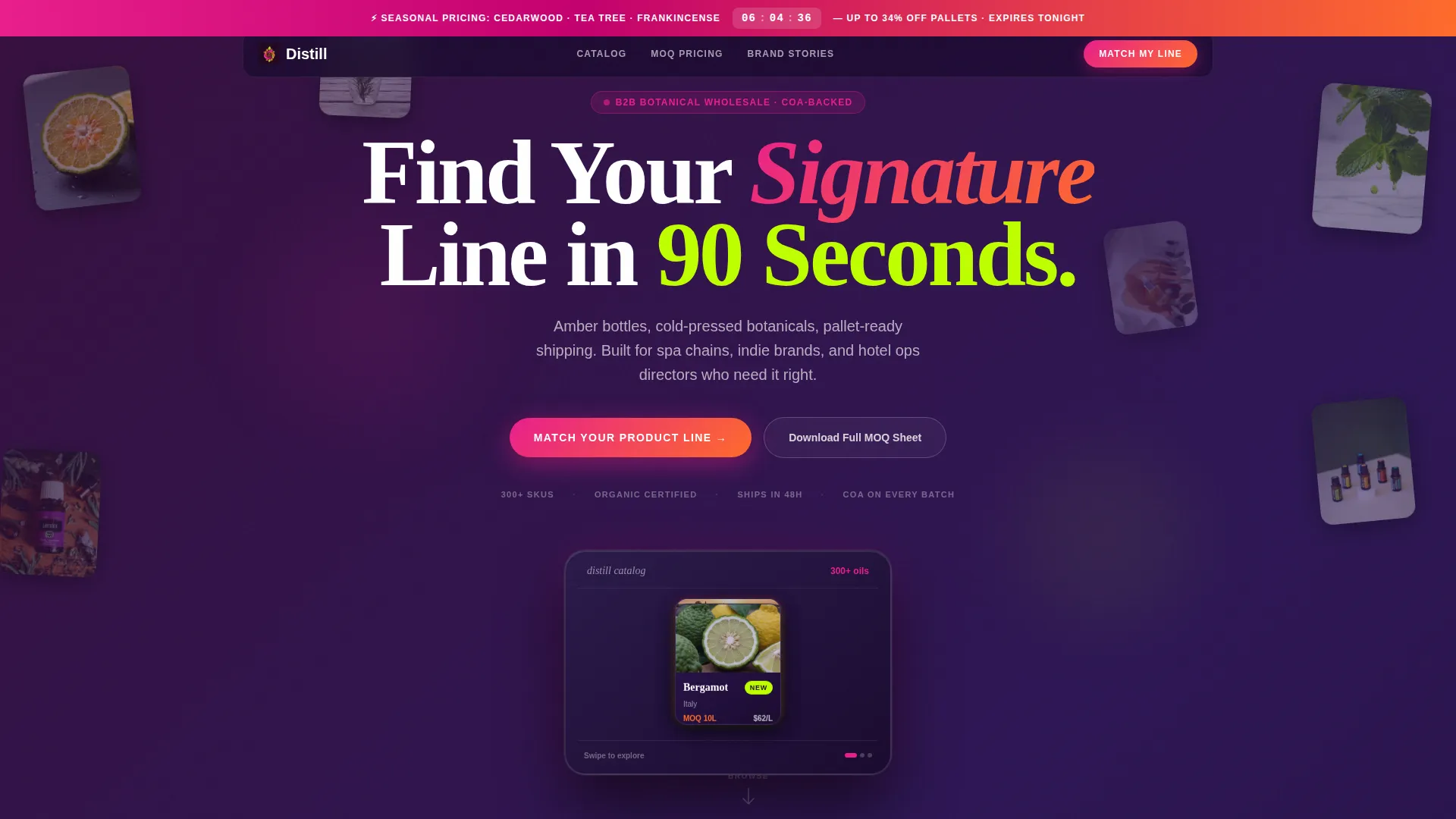 Essential Oils & Diffusers Store Advanced Pricing Website Template