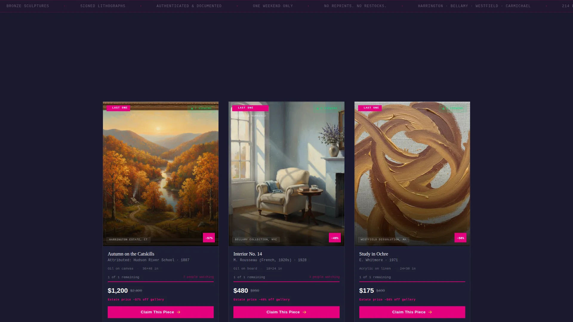 Urgent Estateart Landing Page Template