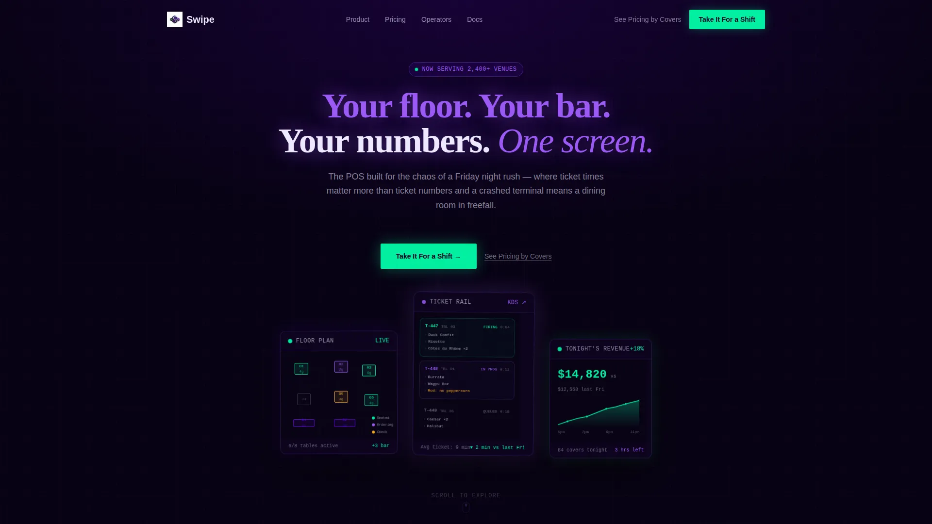 Hospitality POS System Landing Page Template