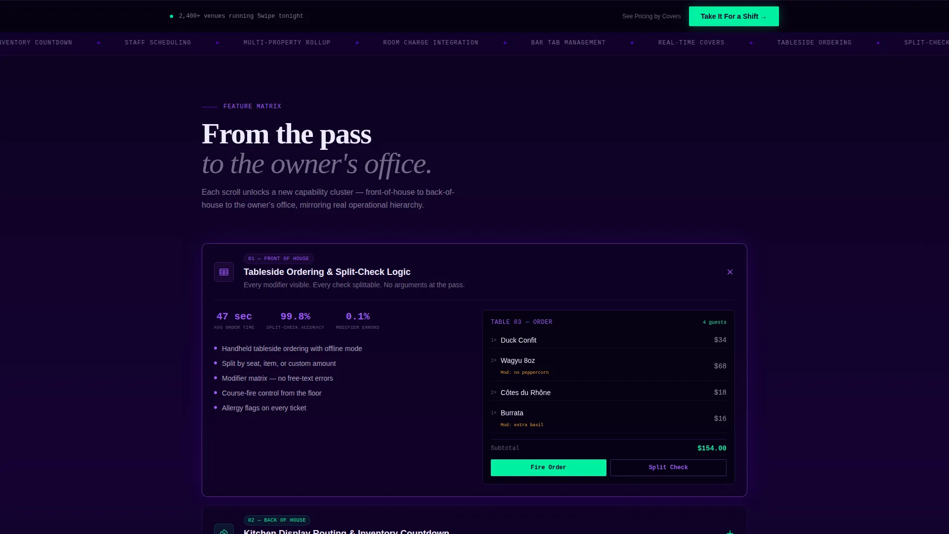 Hospitality POS System Landing Page Template