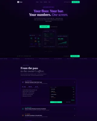 Hospitality POS System Landing Page Template