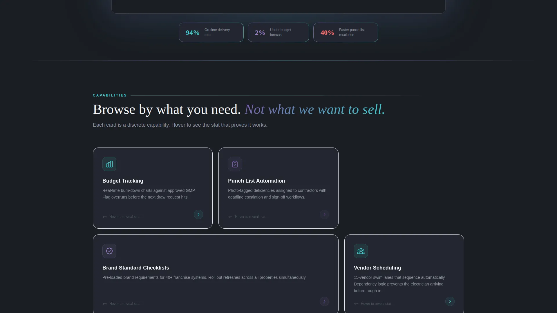 Hospitality Project Management Landing Page Template