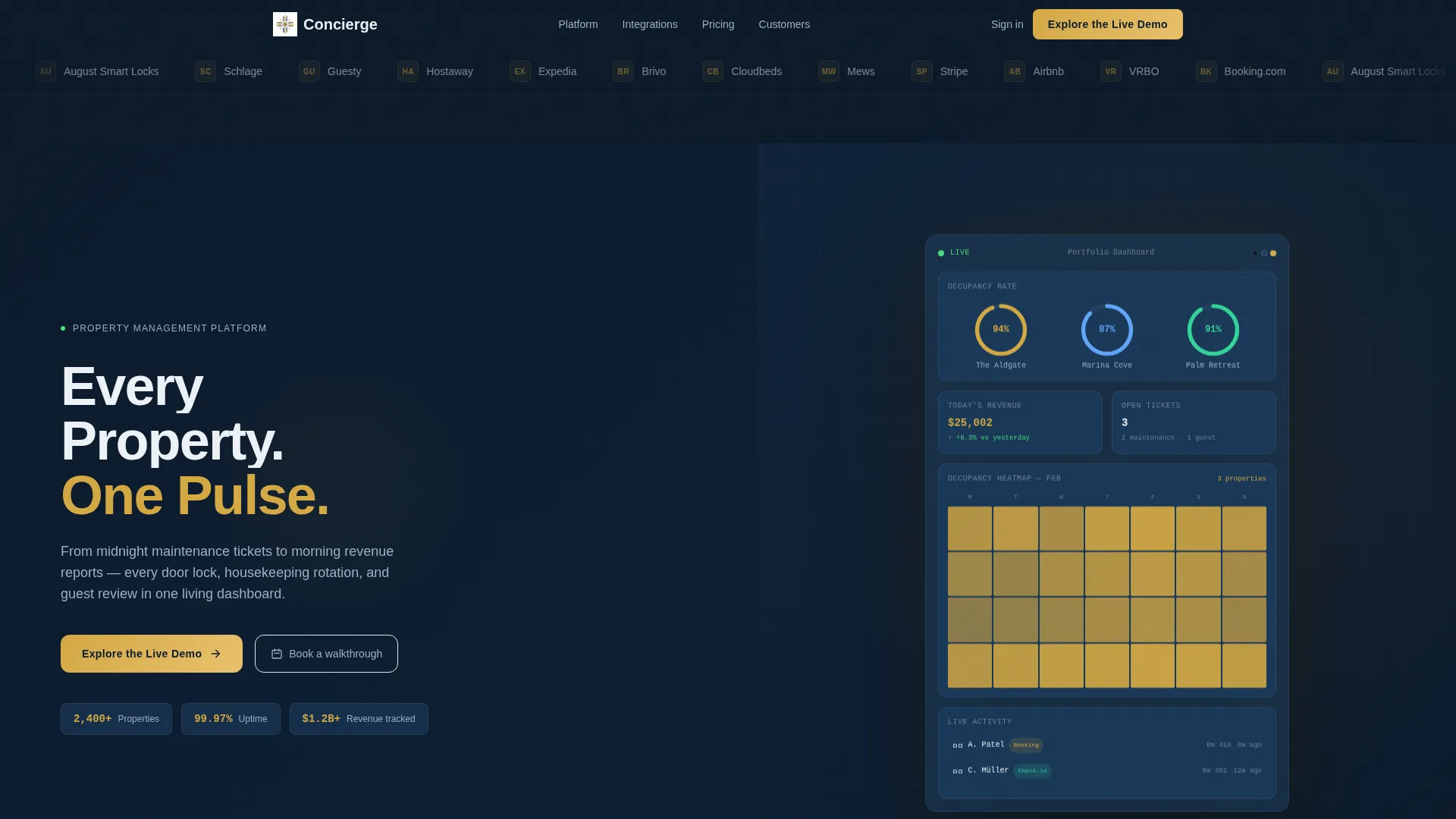 Upscale Hospitality Landing Page Template