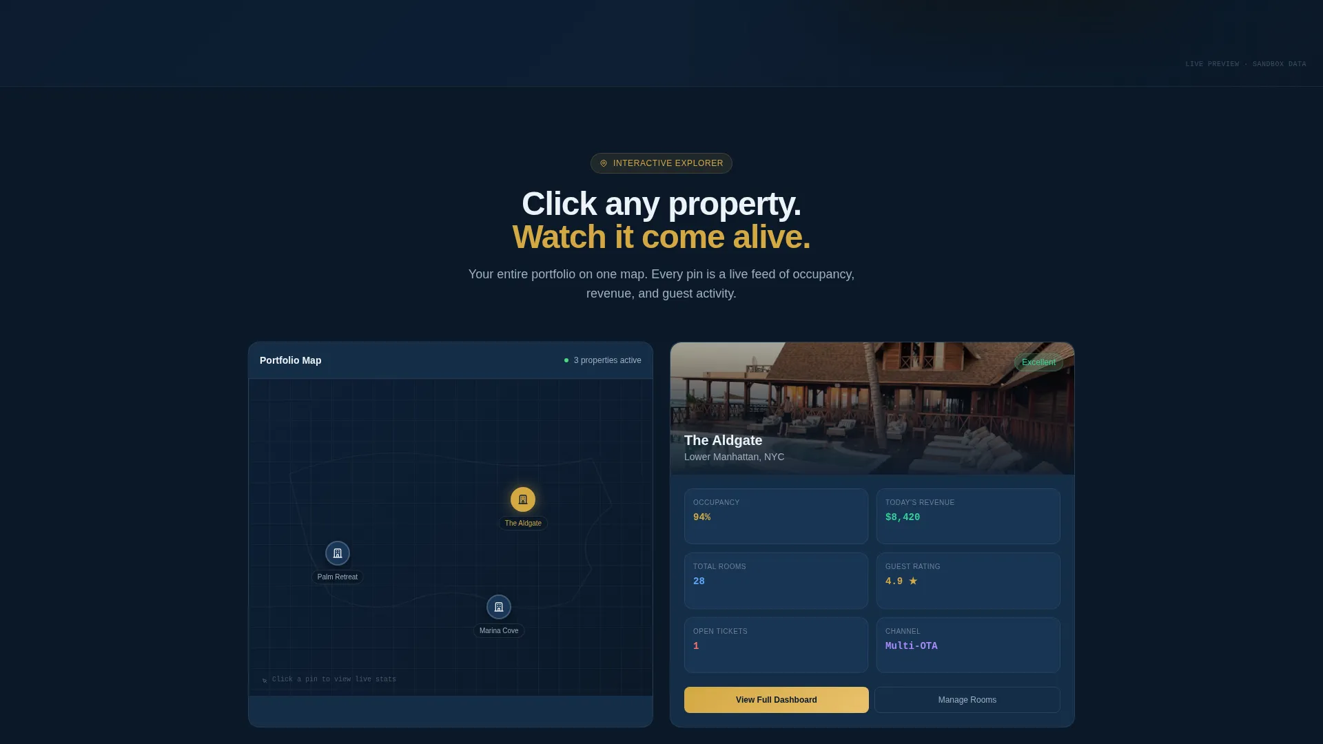 Upscale Hospitality Landing Page Template