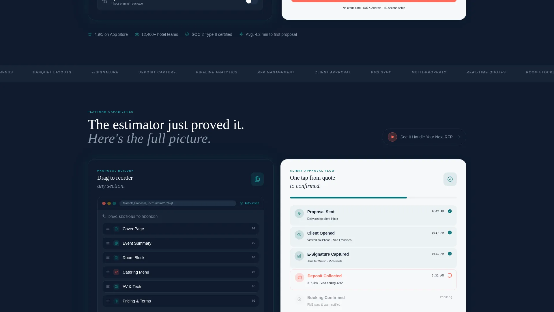 Hospitality Proposal & Quote Landing Page Template
