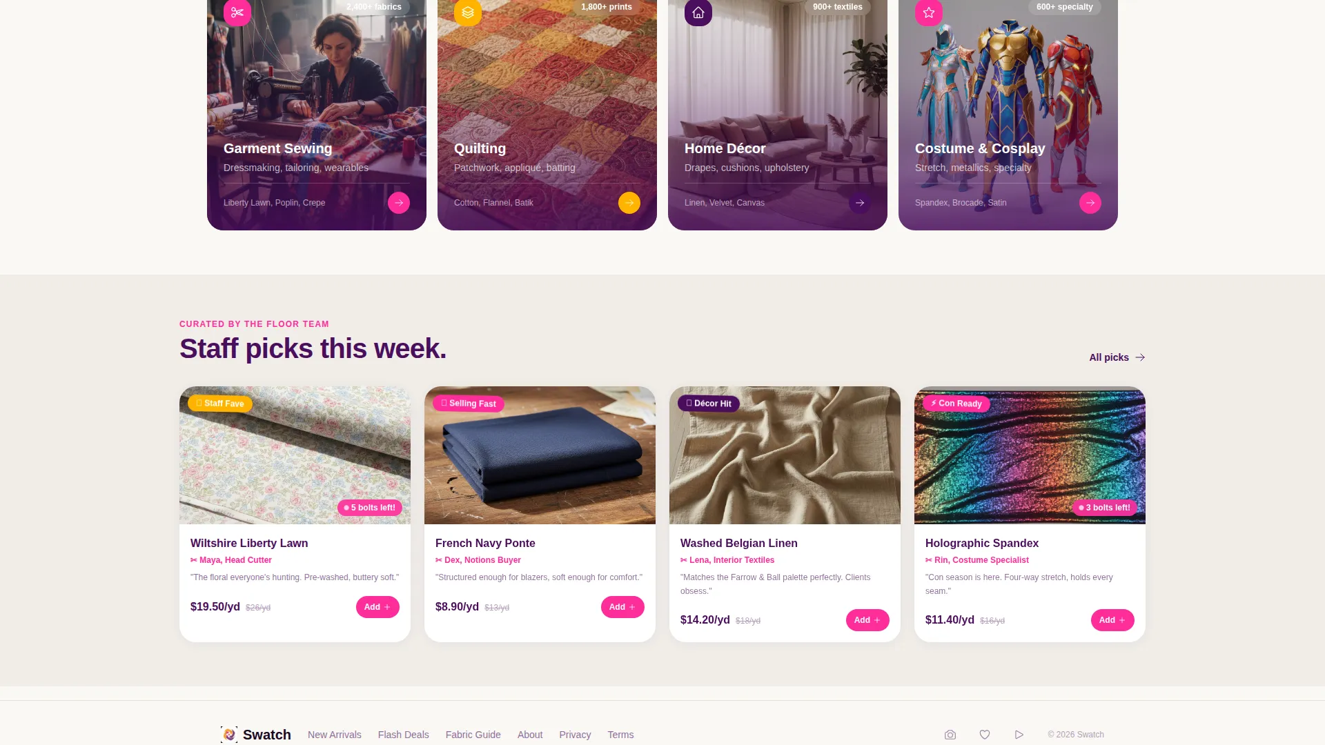 Arts & Crafts Store Professional Website Template