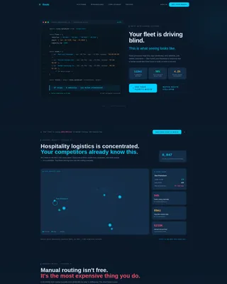Hospitality Route Optimization Landing Page Template