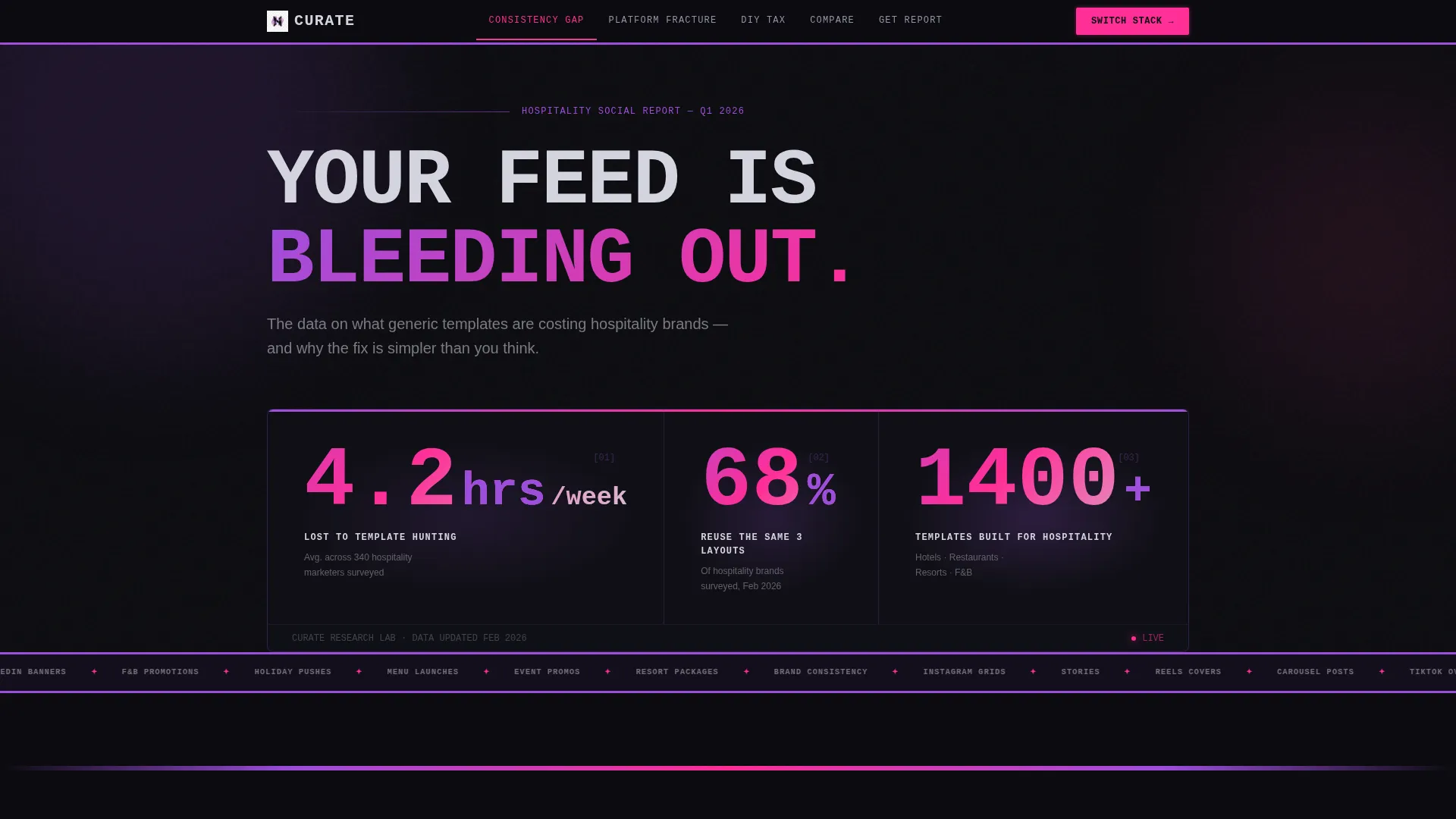 Hospitality Social Media Template Landing Page