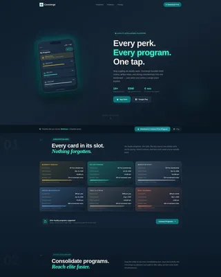 Loyalty Dashboard Landing Page Template