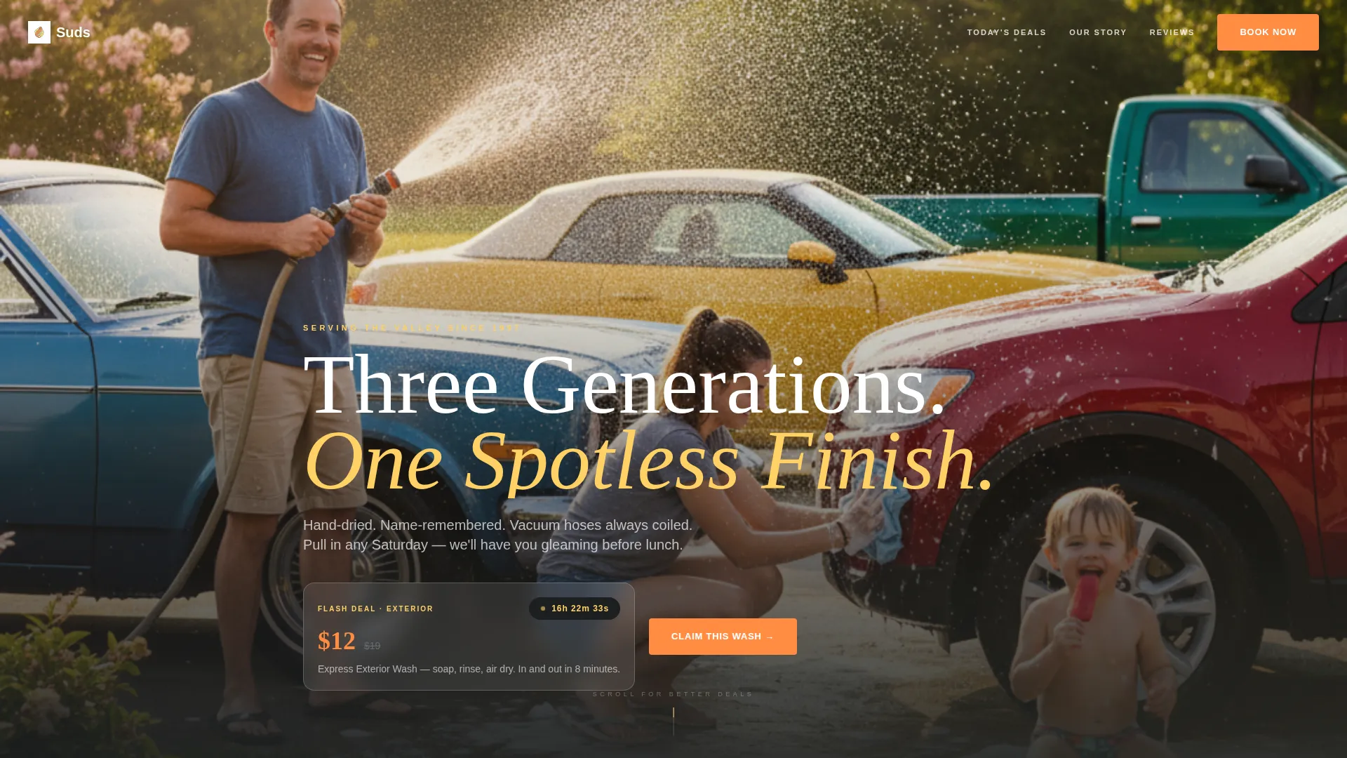 Family-Owned Business Specialist Booking Website Template