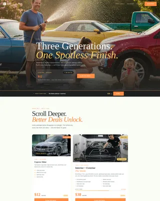 Family-Owned Business Specialist Booking Website Template