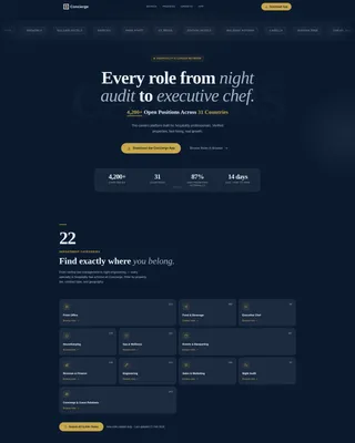 Hotel & Resort Careers & Staff Recruitment Website Template