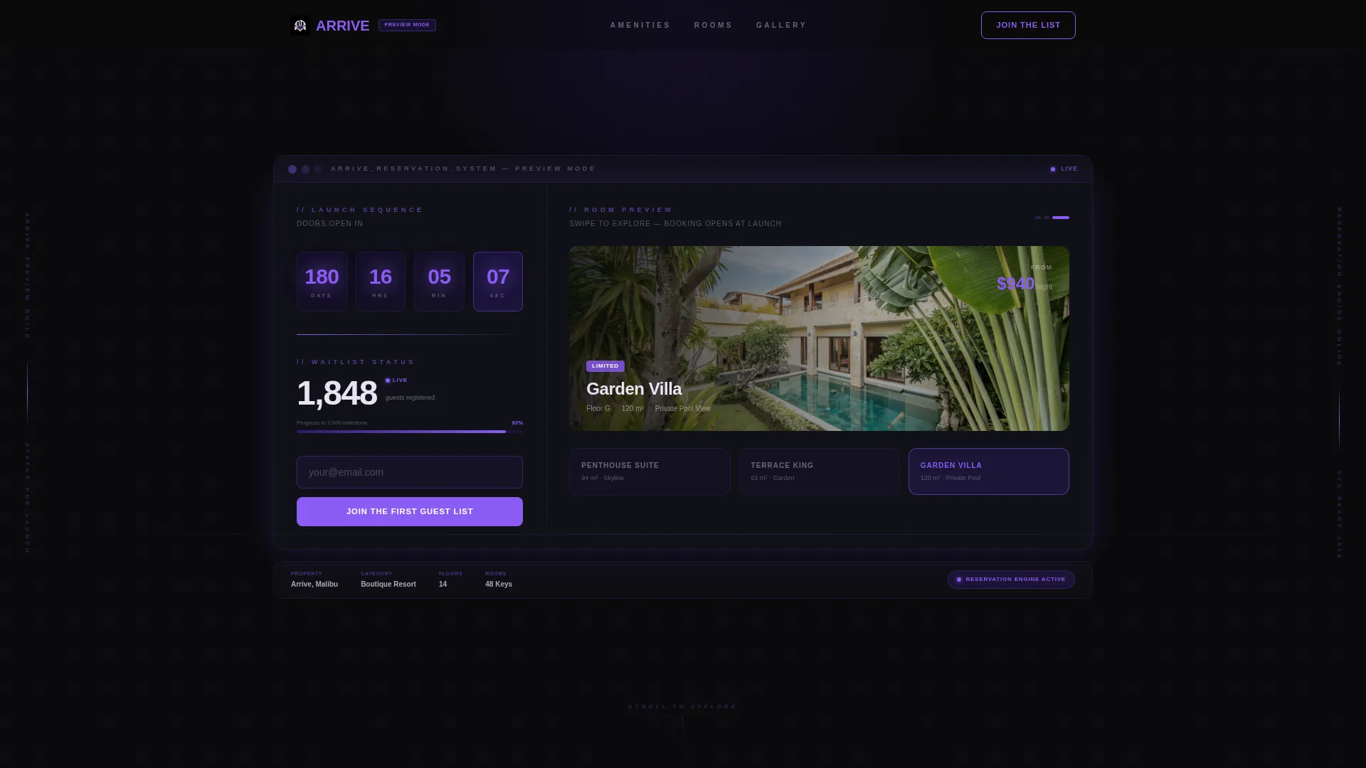 Hotel Pre-Opening & Coming Soon Website Template