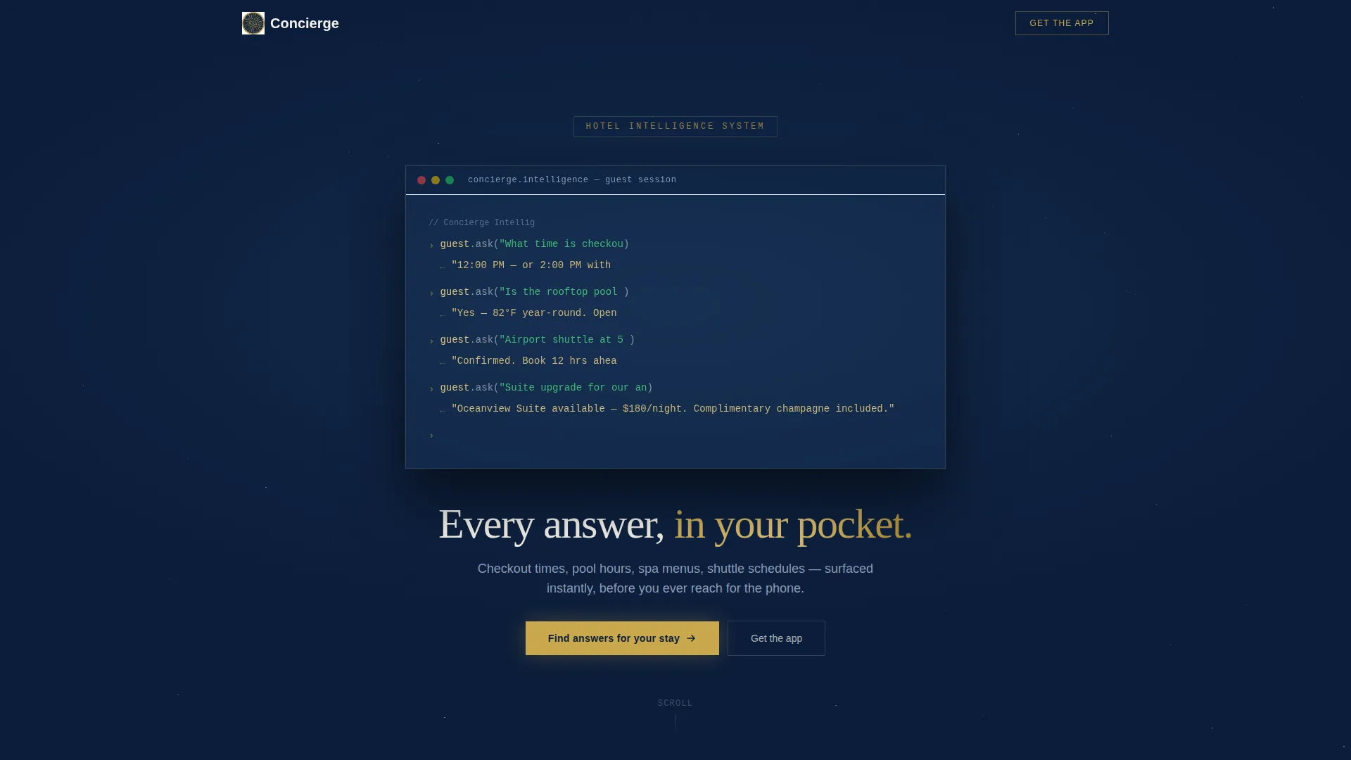 Hotel Interactive FAQ & Personalized Stay Calculator Website Template