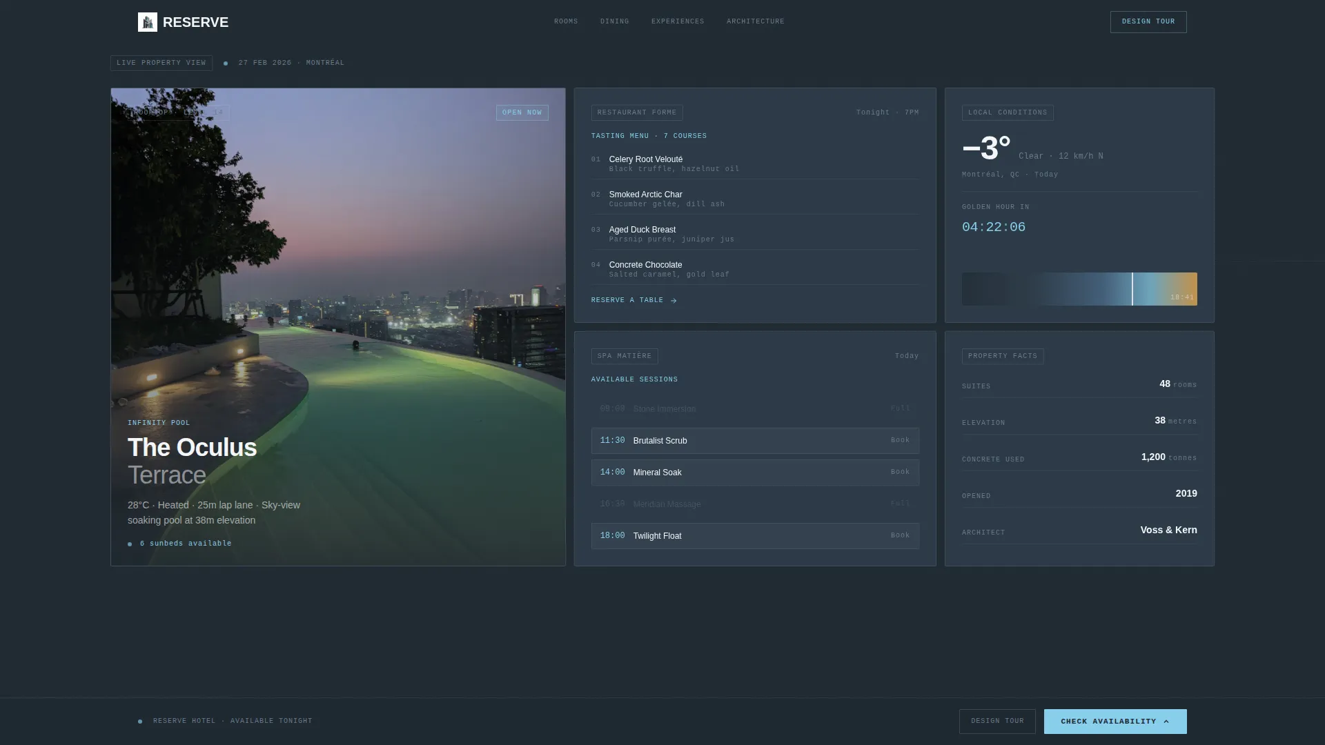 Destination Hotel Homepage Experience Website Template