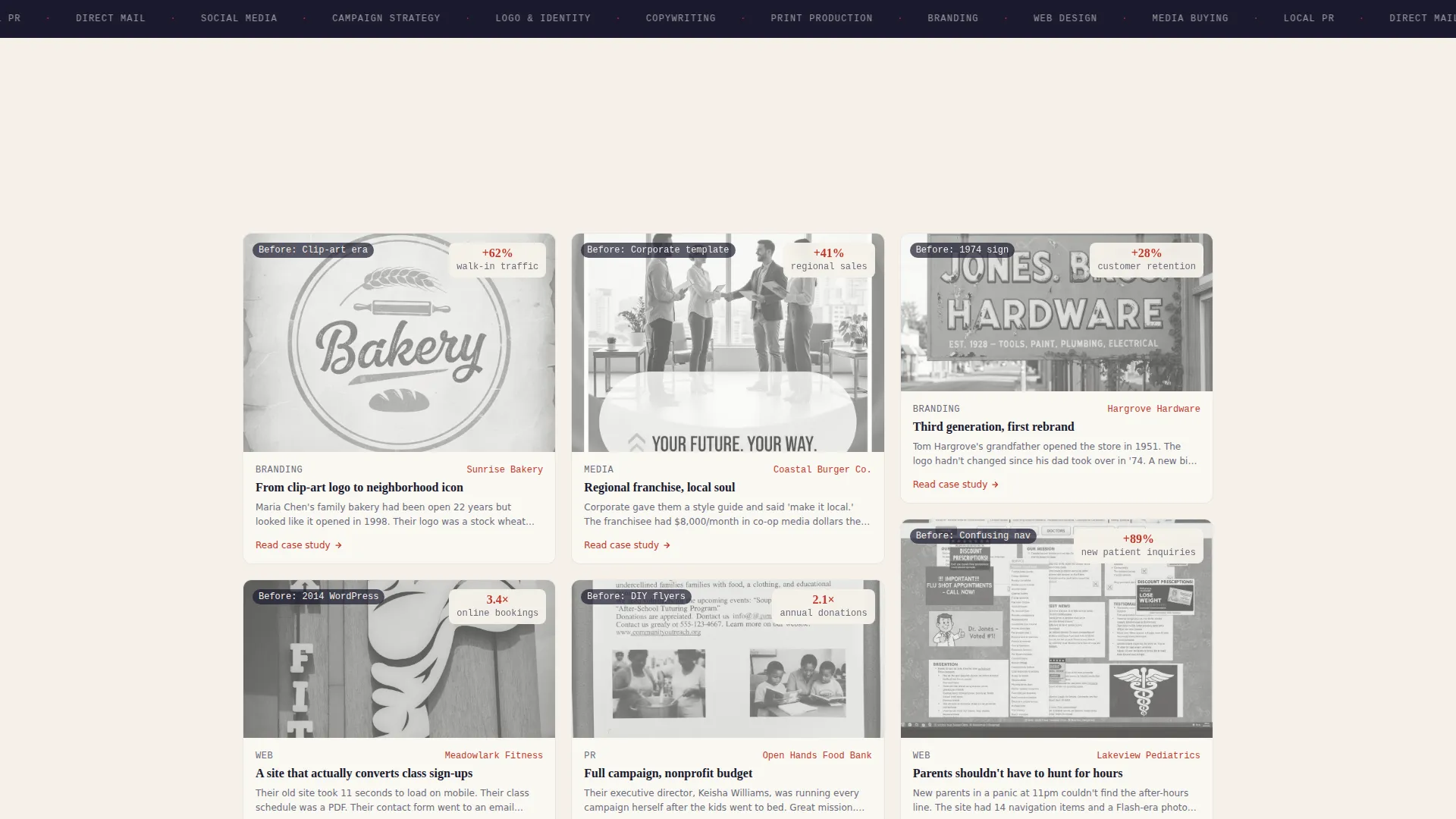 Family-Owned Business Portfolio Website Template