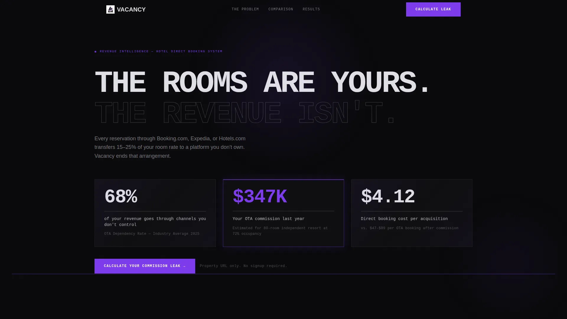 Hotel Direct Booking Conversion Website Template